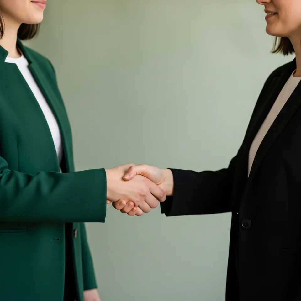 Parceria empresarial em reunião